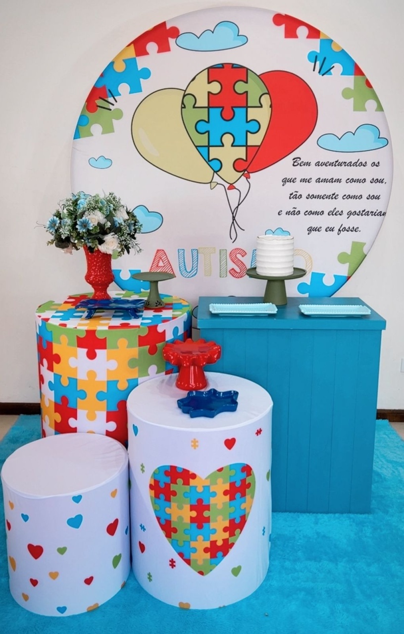 Kit Prata Autismo - Modelo 2 - TudFestas