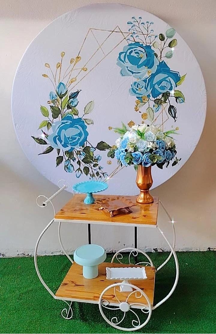 Composição Floral Azul Claro - Modelo 2  - TudFestas