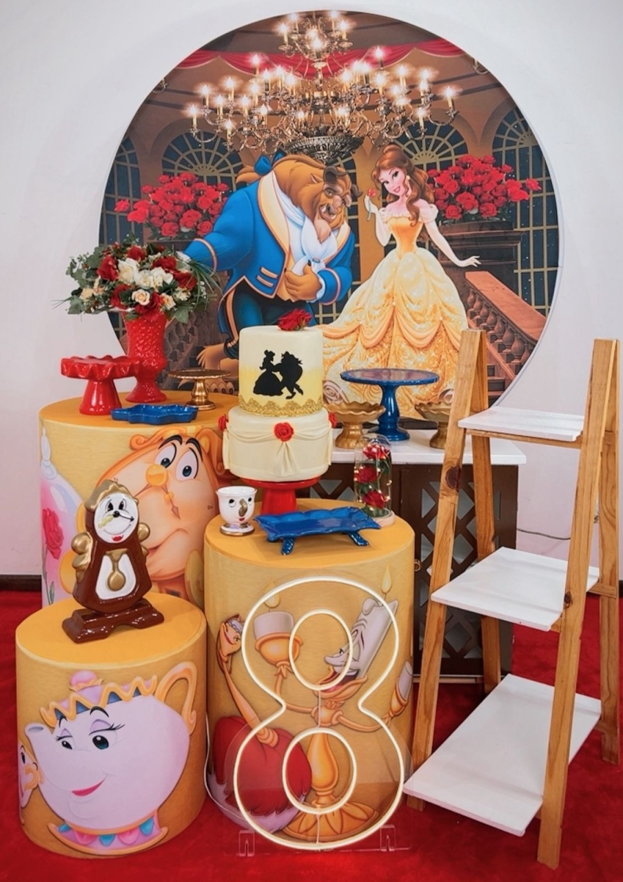 Kit Diamante Bela E A Fera Desenho - Modelo 2 - TudFestas