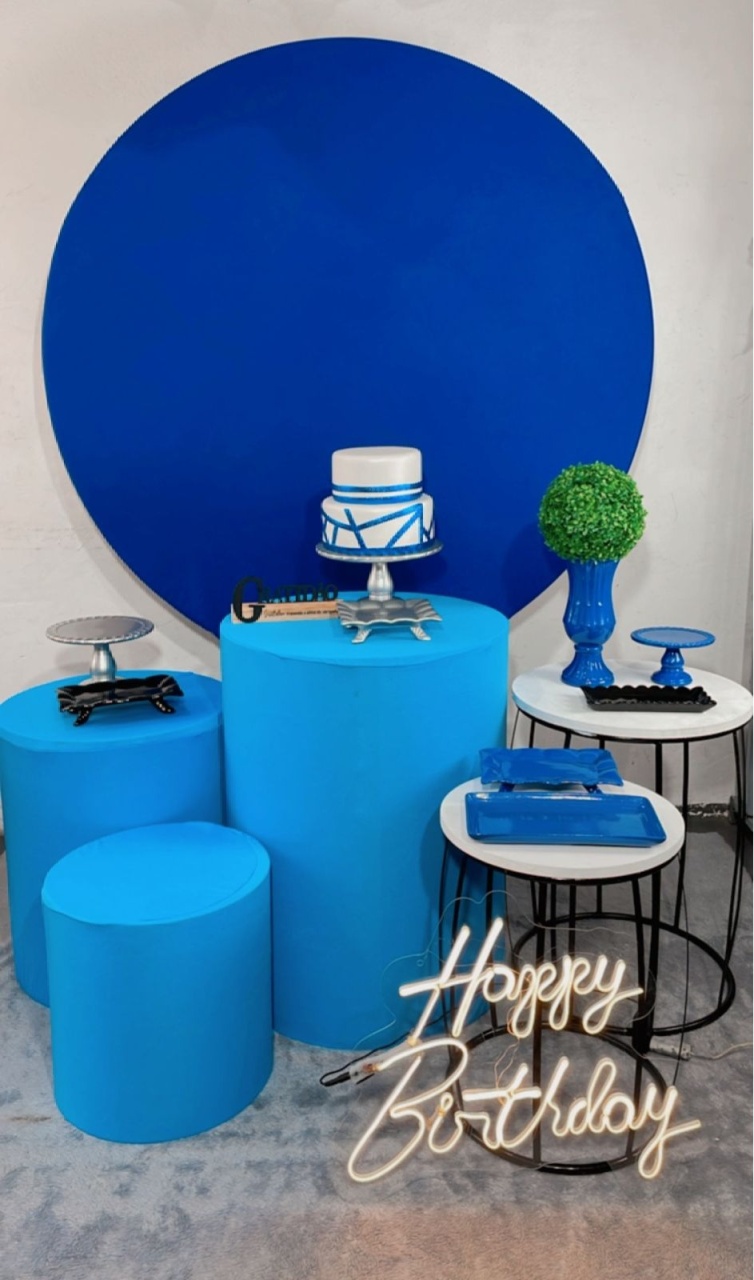 Kit Diamante Azul Liso - TudFestas