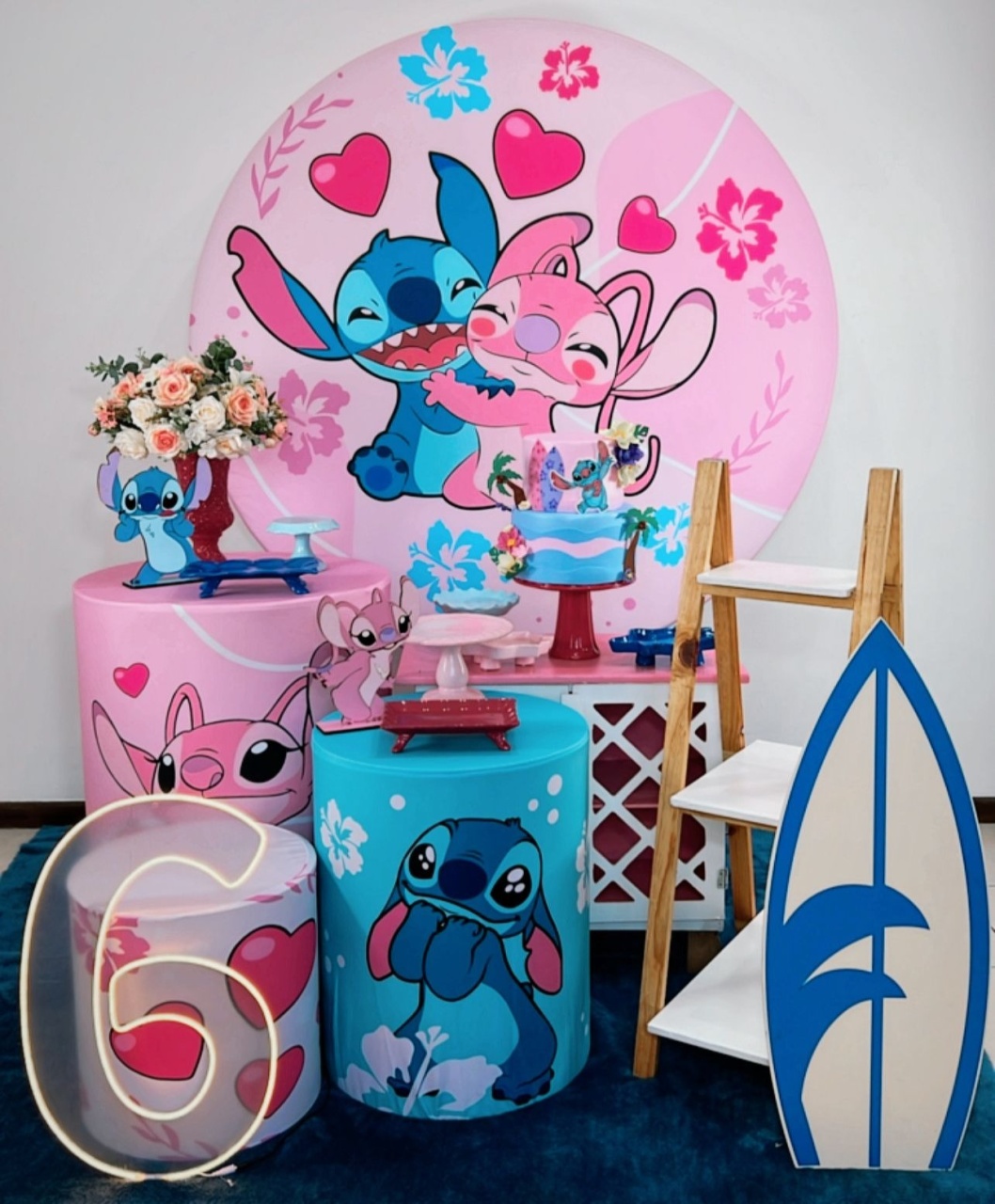 Lilo Stitch E Angel Composição - Modelo 7 - TudFestas