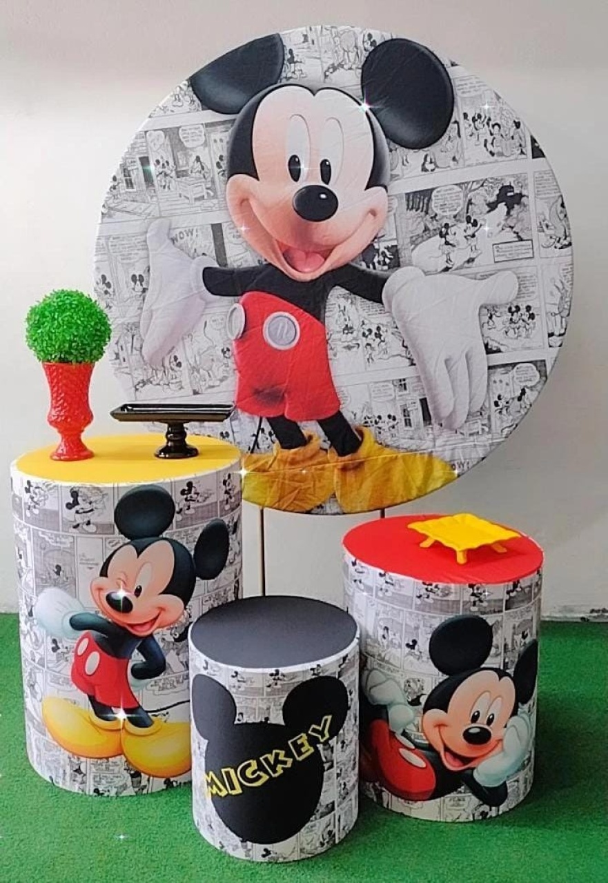 Kit Promocional Mickey Fundo Branco - TudFestas