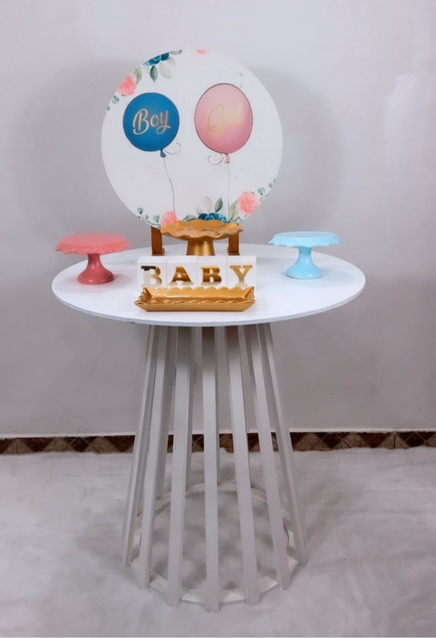 Kit Rubi Chá Revelação Com Mesinha - TudFestas