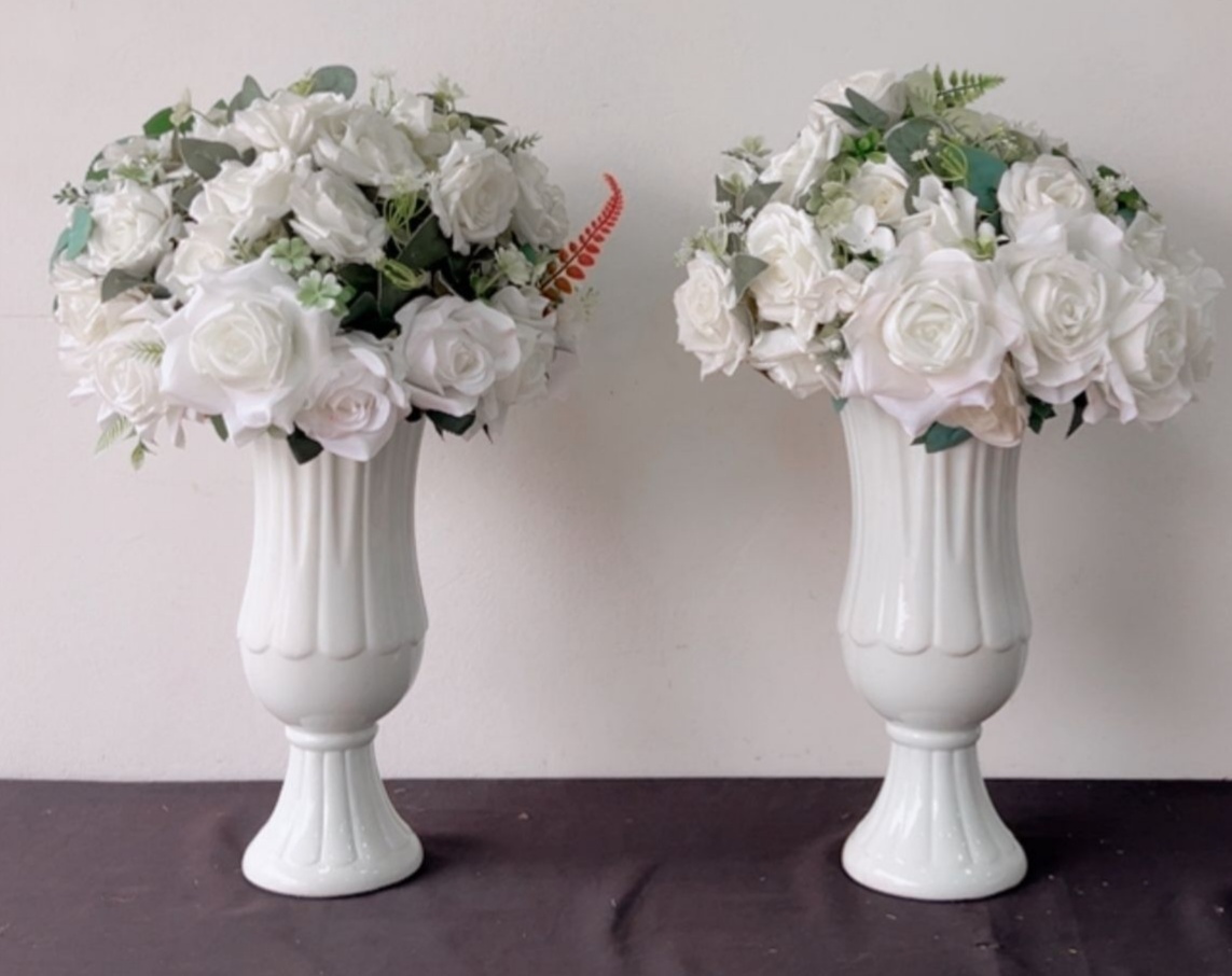 Arranjo de Flores Branco - Kit - TudFestas