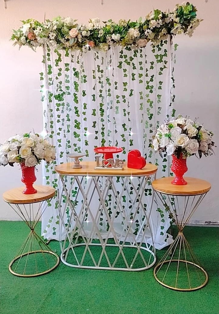 Composição Casamento Vermelho E Prata  - TudFestas