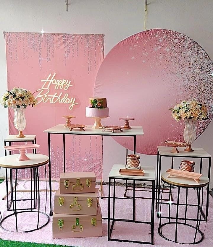 Kit Gliter Rosa Composição - Modelo 2 - TudFestas