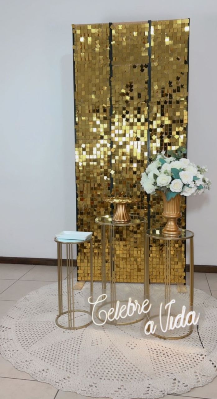 Composição Shaimmer Dourado - Mesas de Luxo Mod 2 - TudFestas