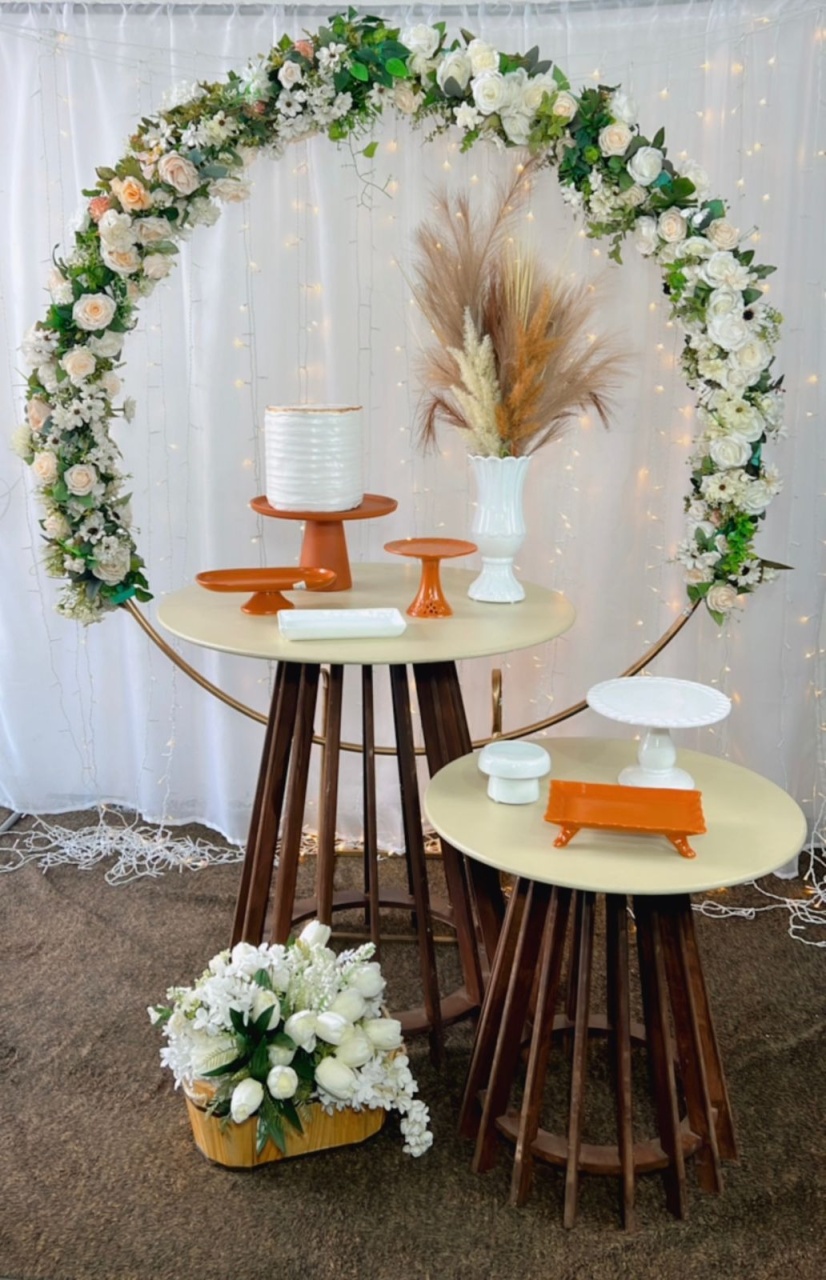 Composição Casamento Terracota E Branco - TudFestas