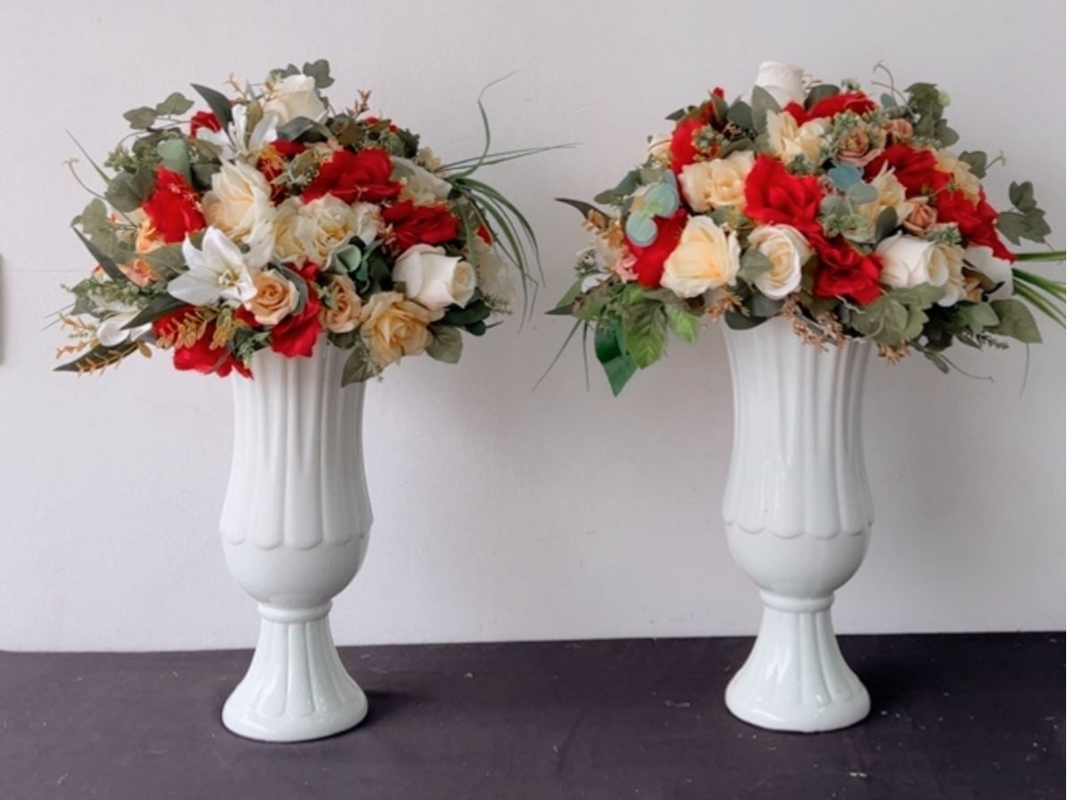 Arranjo de Flores Rosas Vermelha Misto - Kit - TudFestas