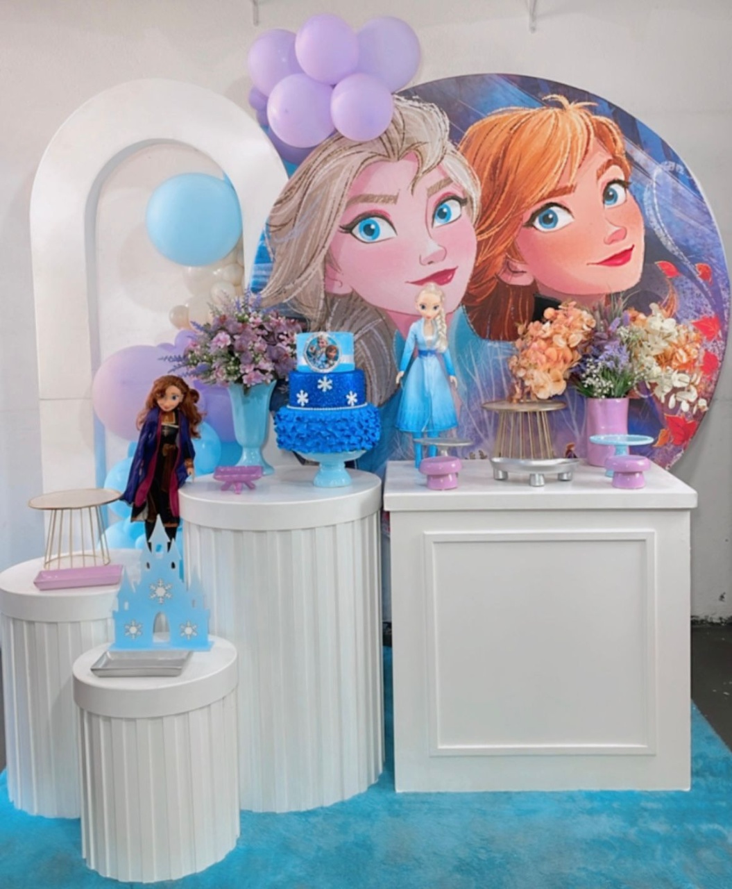Composição Frozen E Ana Modelo 2 - Cilindros Ripados + Portal Mod 2 - TudFestas