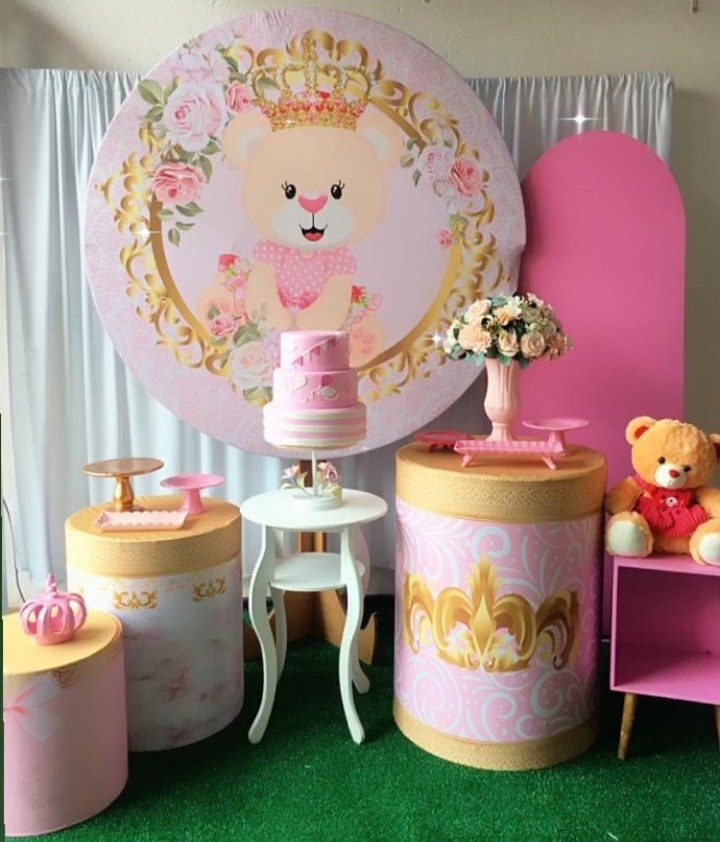 Kit Ouro Ursinha Princesa  - TudFestas