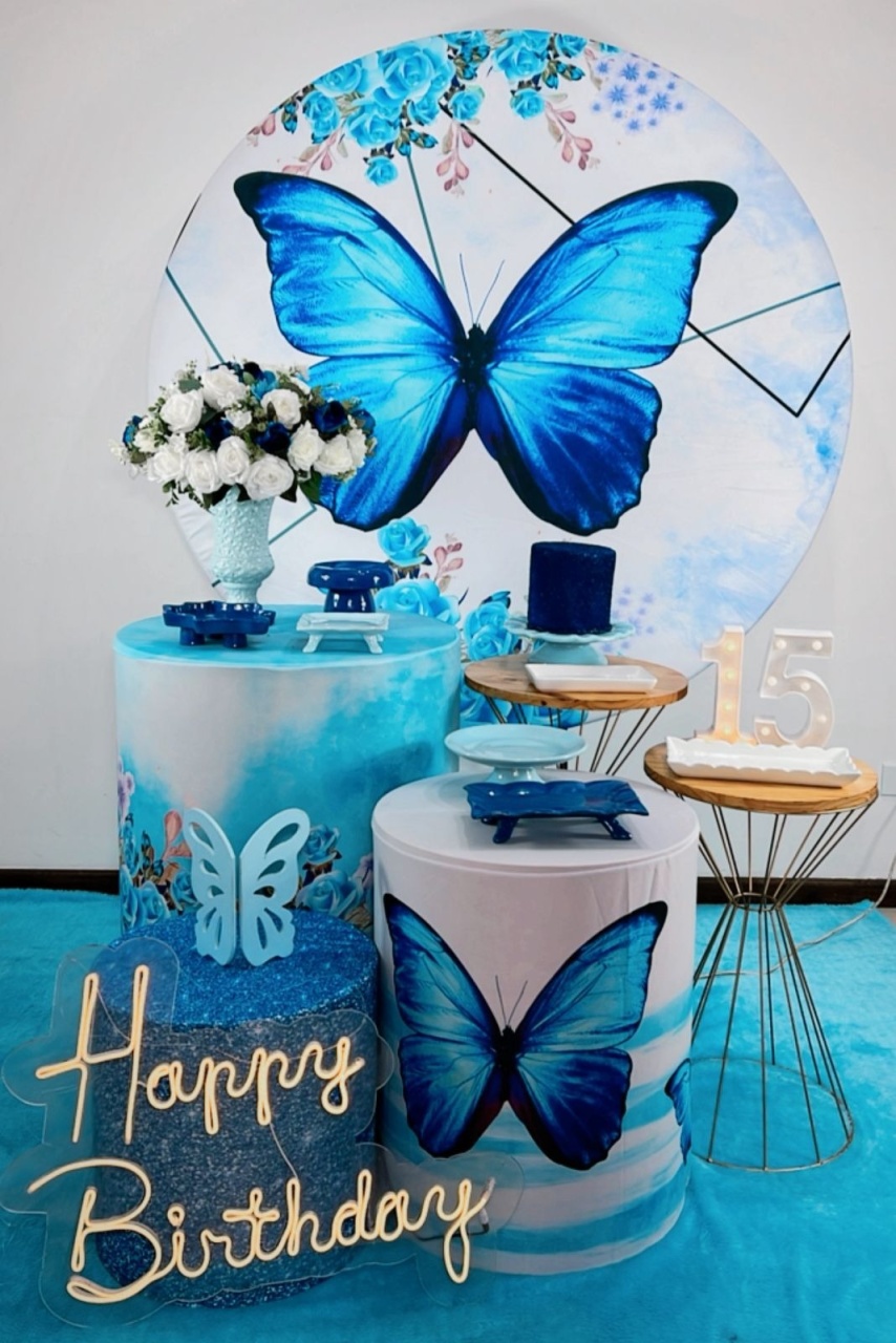 Kit Diamante Borboleta Azul - TudFestas