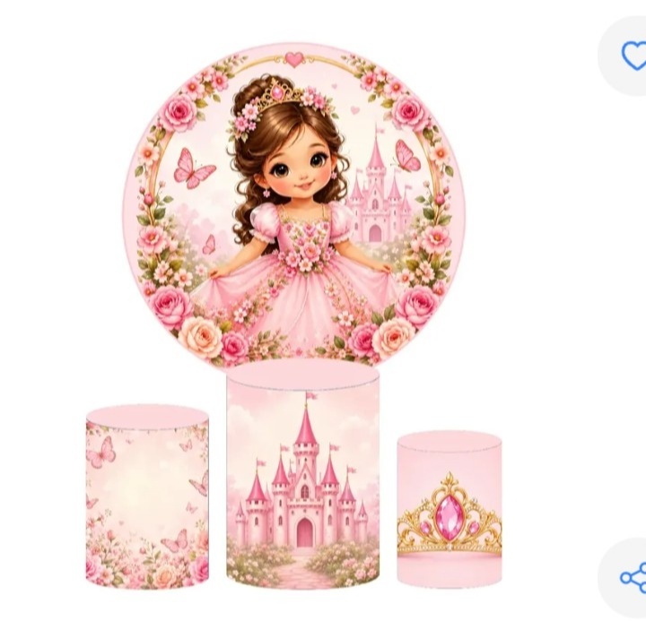 Kit Bronze Princesa Rosa - TudFestas