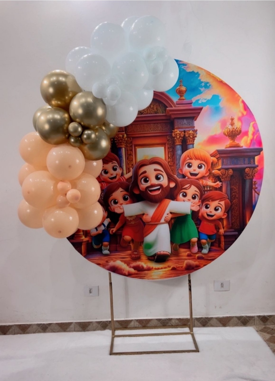 Arco de Balões - Venda (Mini Arco de Balões) Jesus Kids - TudFestas