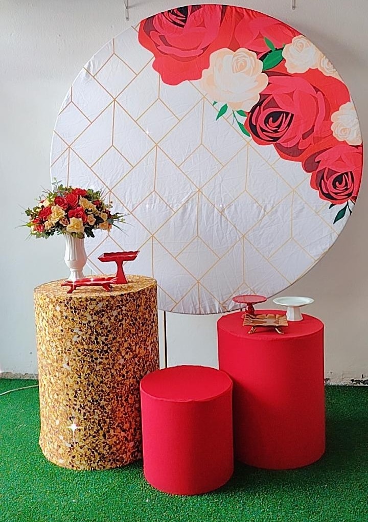 Kit Bronze Floral Vermelho - TudFestas