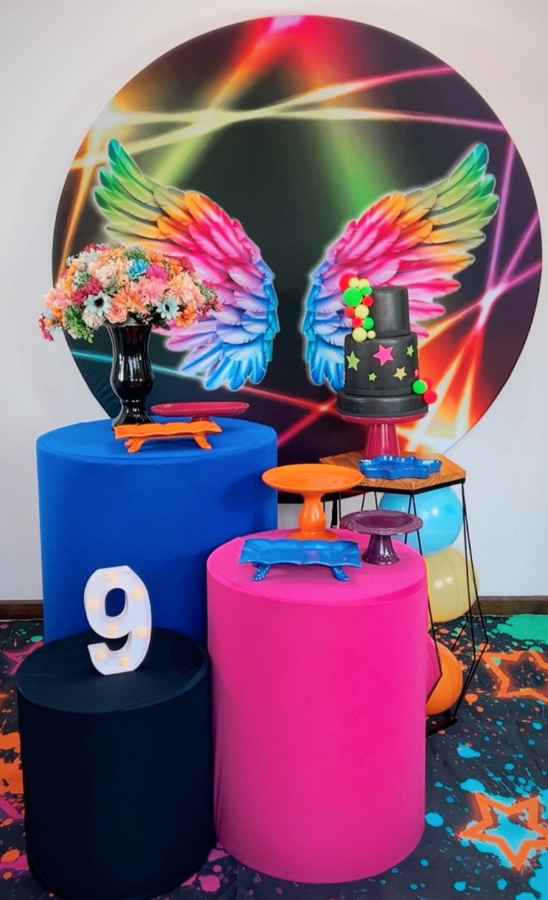 Kit Prata Neon Asas - TudFestas