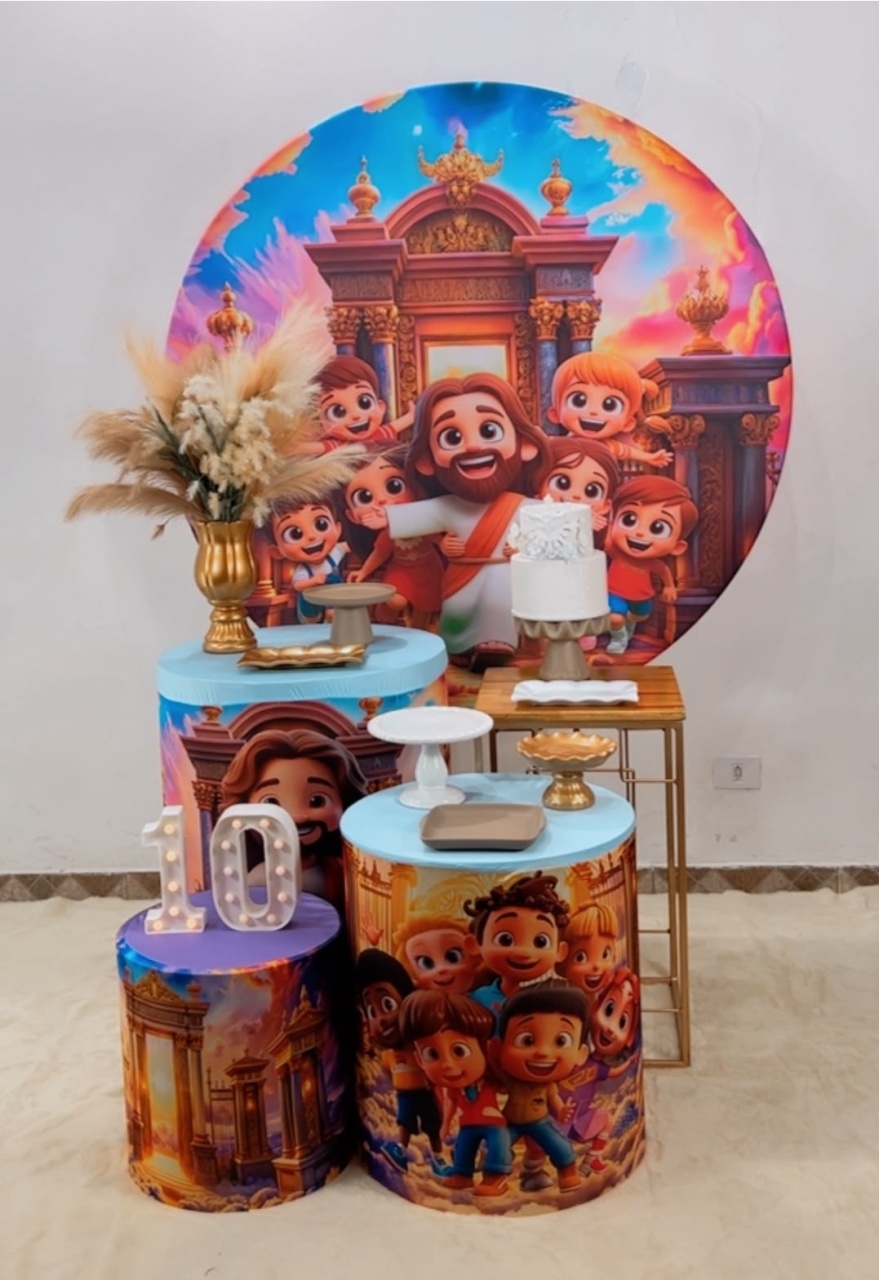 Kit Prata Jesus Kids - Modelo 2 - TudFestas