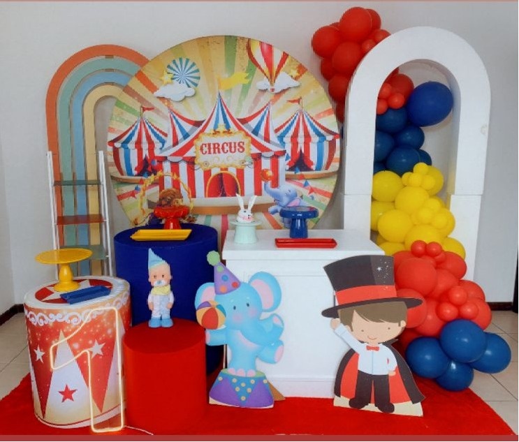 Composição Circo Vermelho  - TudFestas