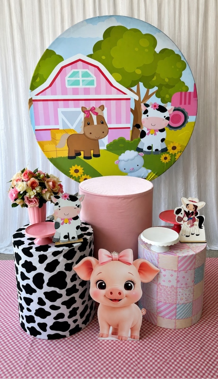 Kit Fazendinha Menina Prata - Olaf Decoracao e pegue monte 