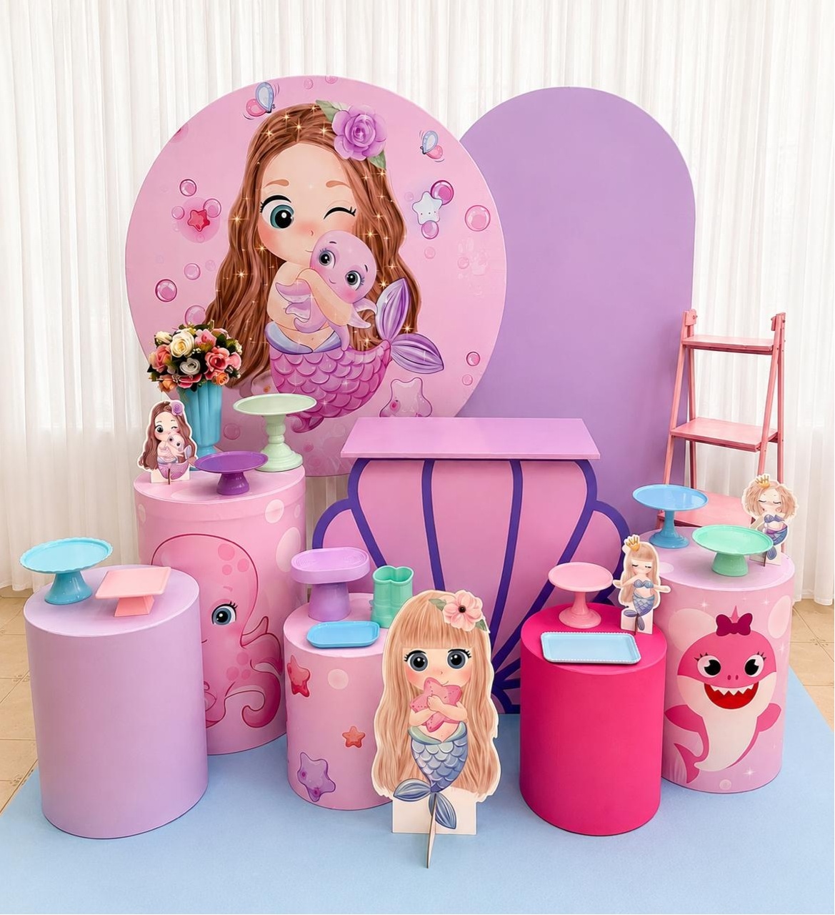 Kit Sereia Branca Luxo - Olaf Decoracao e pegue monte 