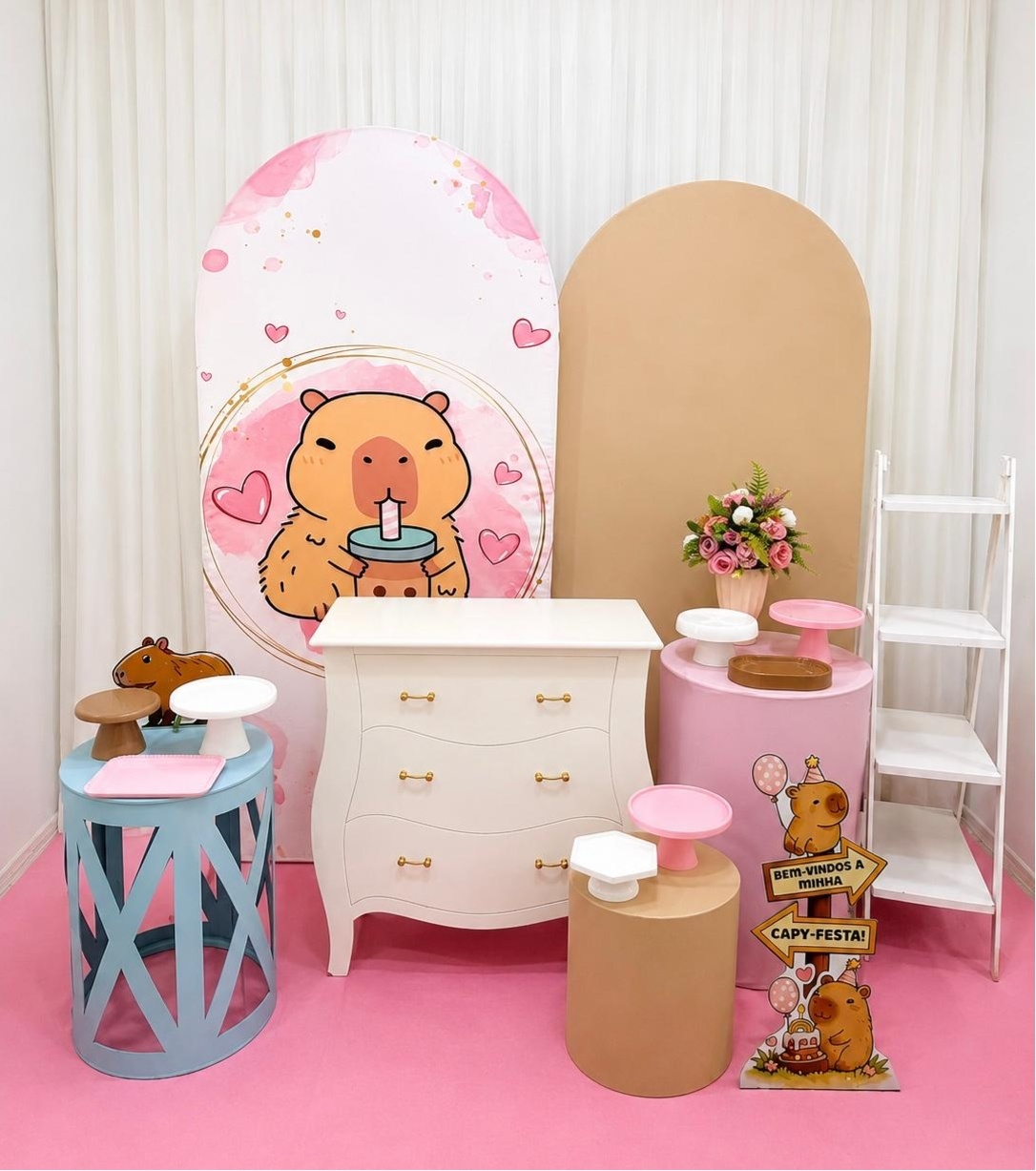Kit Capivara Menina Celebre - Olaf Decoracao e pegue monte 
