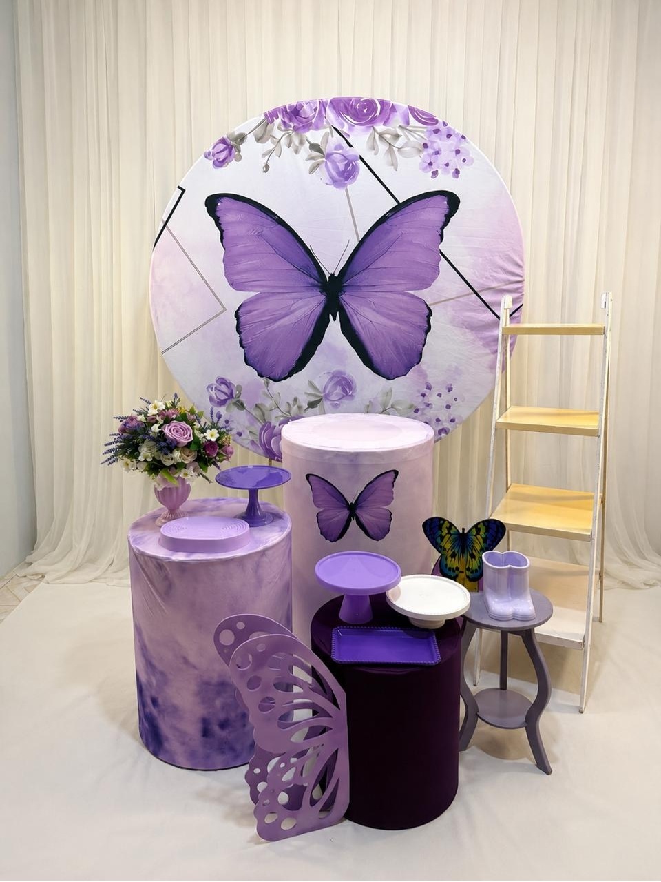 Kit Ouro Borboleta Lilas Novo - Olaf Decoracao e pegue monte 
