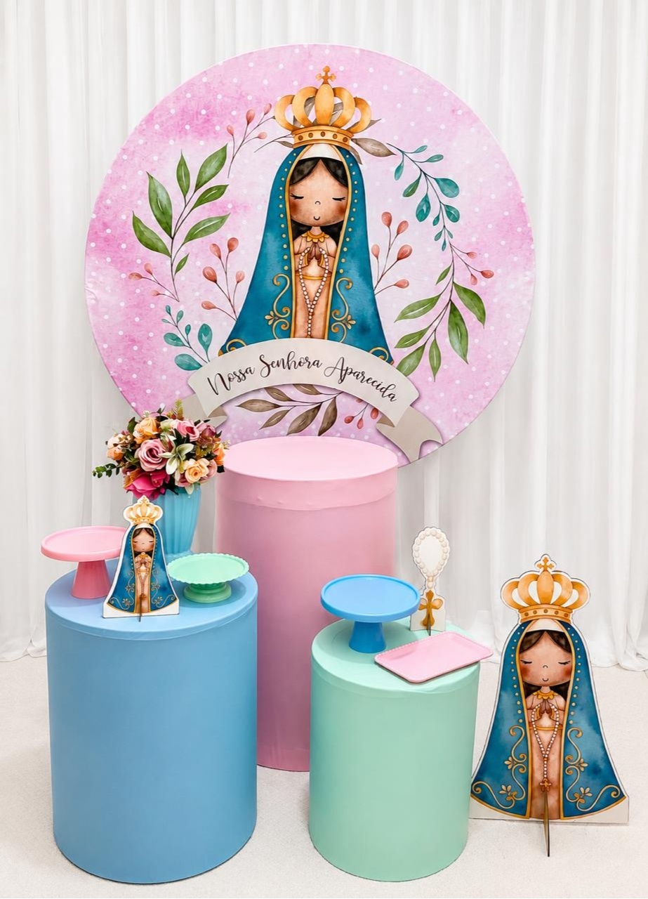 Kit Nossa Senhora Prata - Olaf Decoracao e pegue monte 