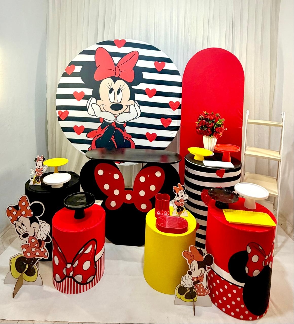 Kit Luxo Minie Vermelha - Olaf Decoracao e pegue monte 