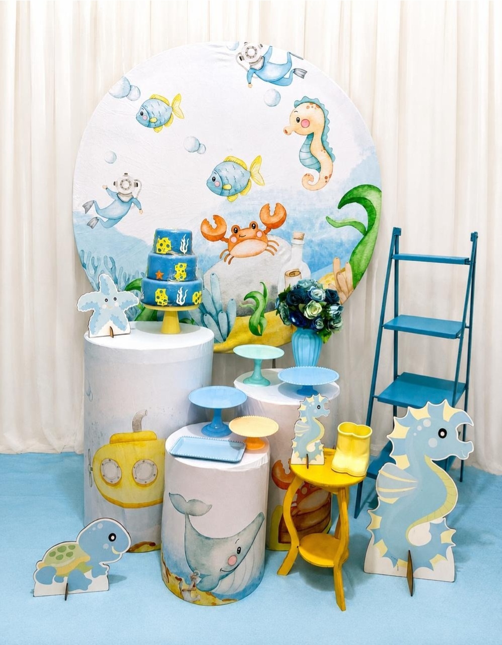 Kit Fundo Mar Menino Ouro - Olaf Decoracao e pegue monte 