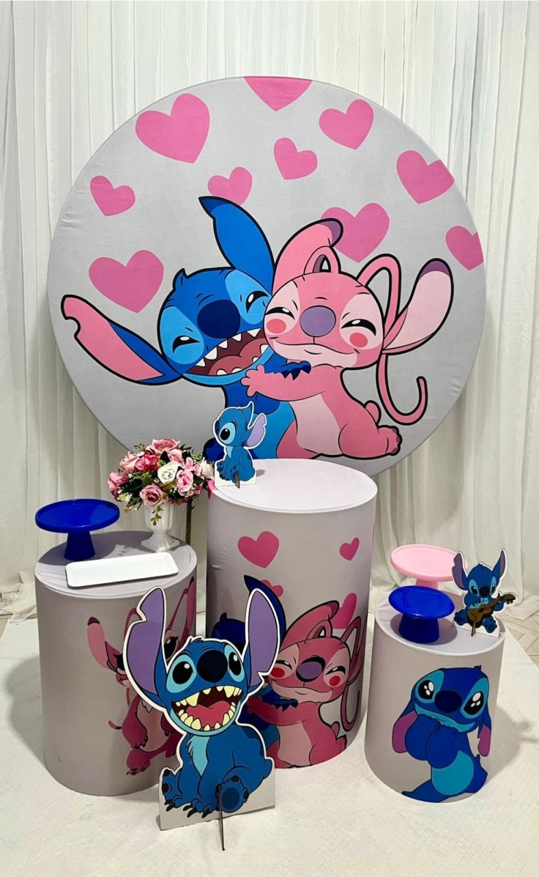 Kit Stitch Lilo Prata - Olaf Decoracao e pegue monte 