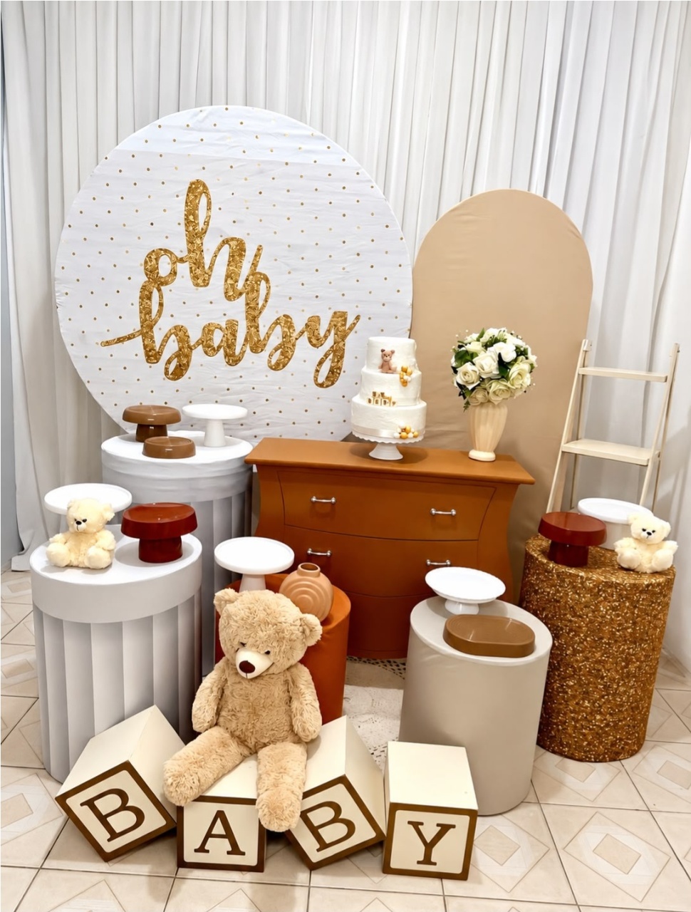 Kit Oh Baby Redondo Luxo 1 - Olaf Decoracao e pegue monte 