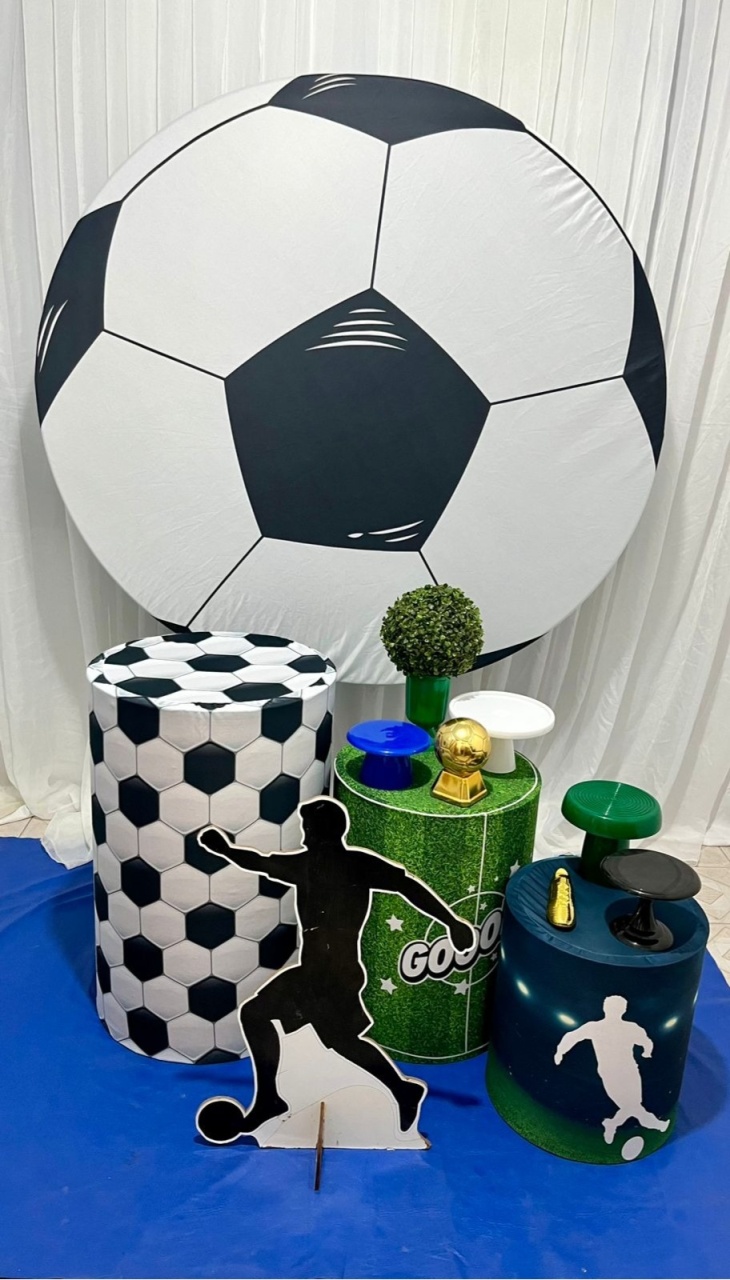 Kit Futebol Novo Prata - Olaf Decoracao e pegue monte 