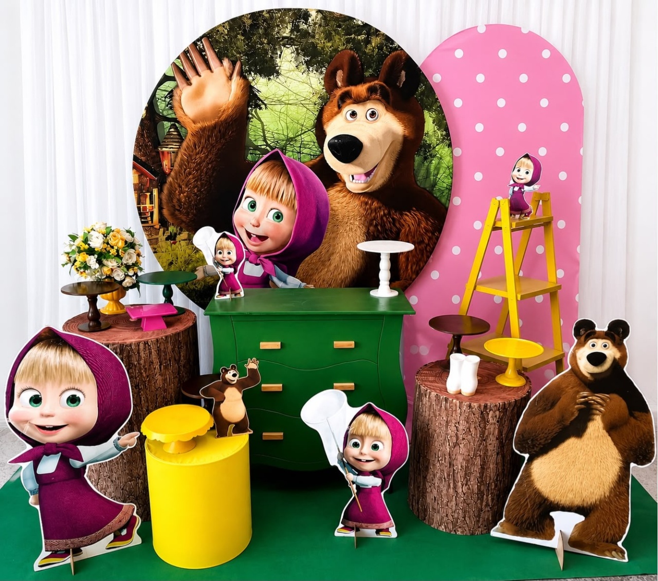 Marsha E O Urso Kit Celebre 1 - Olaf Decoracao e pegue monte 