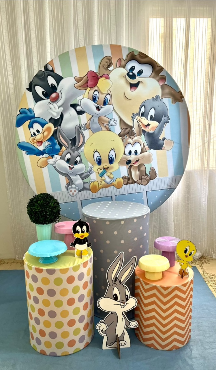 Kit Baby Lunes Tunes Menina Prata - Olaf Decoracao e pegue monte 
