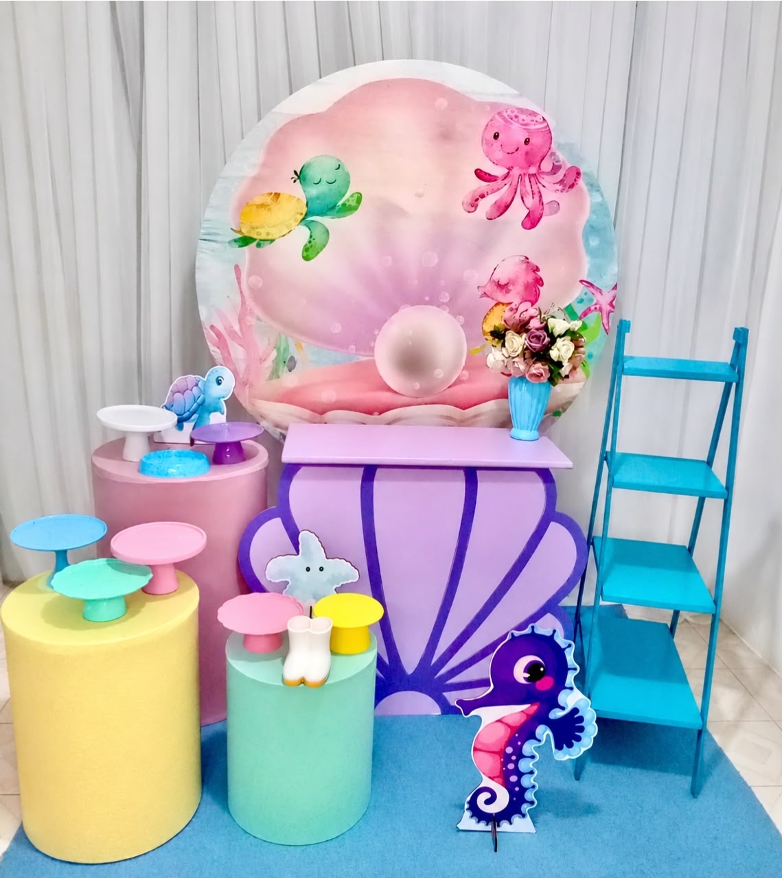Kit Fundo Mar Menina Sublime - Olaf Decoracao e pegue monte 