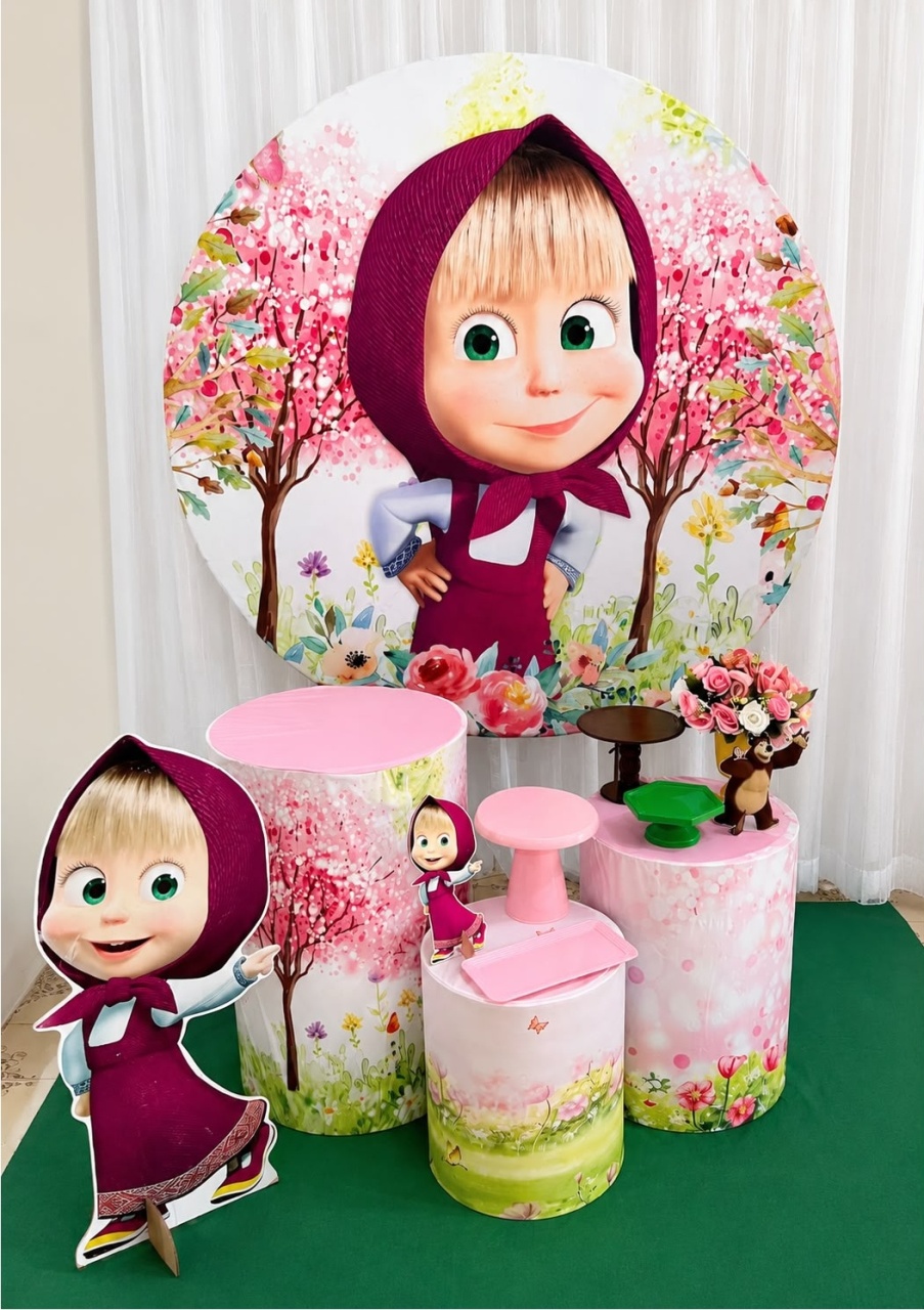 Marsha E O Urso Kit Prata - Olaf Decoracao e pegue monte 