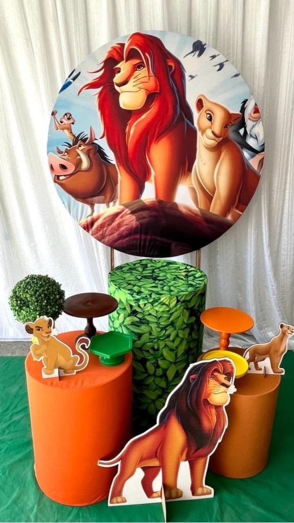 Kit Rei Leão Prata - Olaf Decoracao e pegue monte 