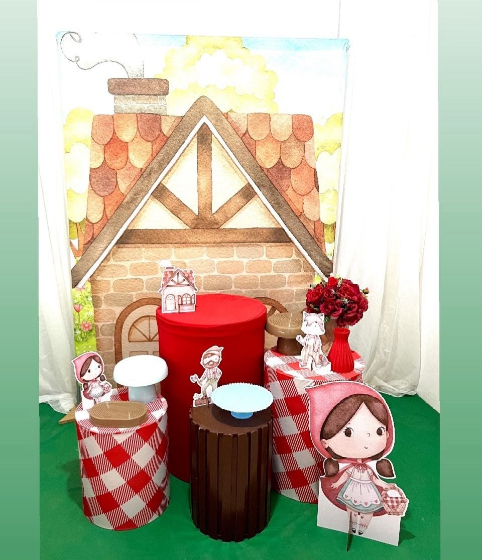 Composição Chapeuzinho Vermelho Kit Ouro - Olaf Decoracao e pegue monte 