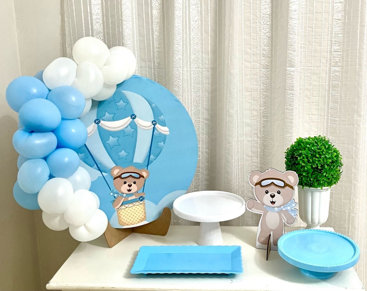 Kit Mesa Urso Baloeiro - Olaf Decoracao e pegue monte 