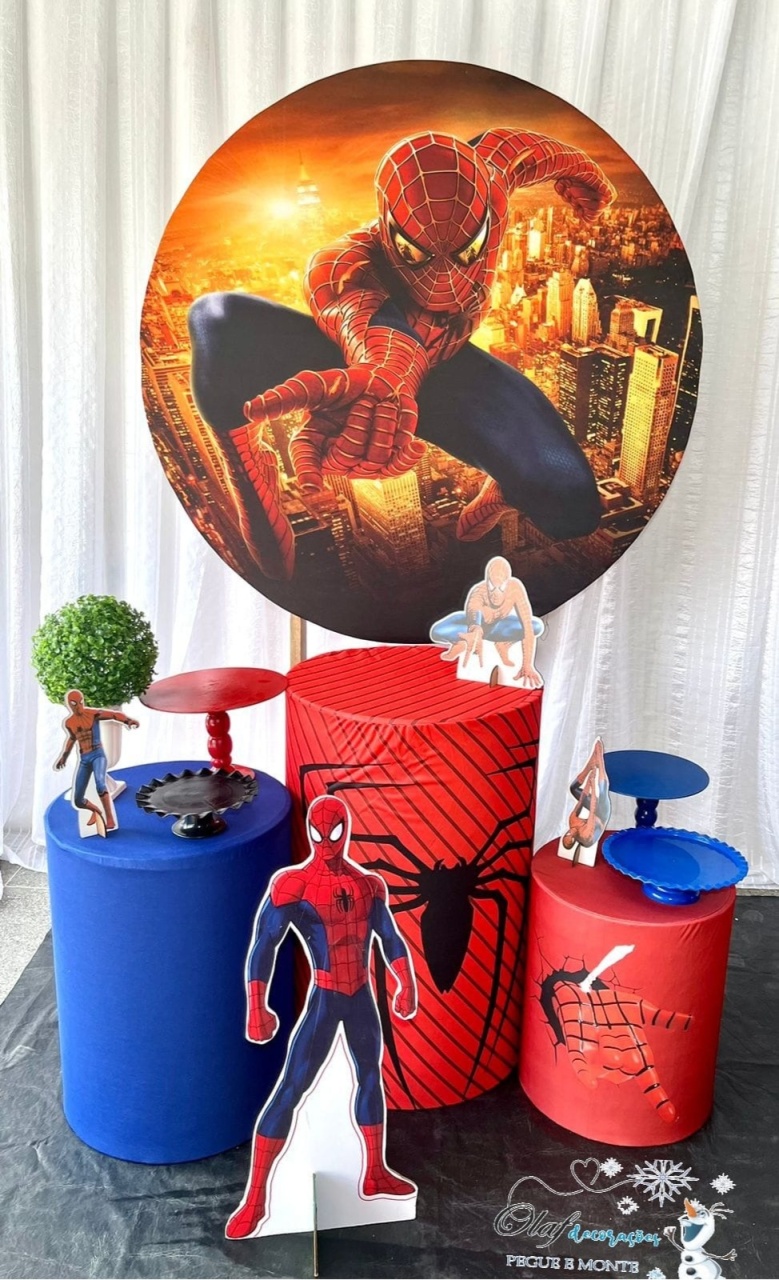 Homem Aranha Kit Prata 1 - Olaf Decoracao e pegue monte 