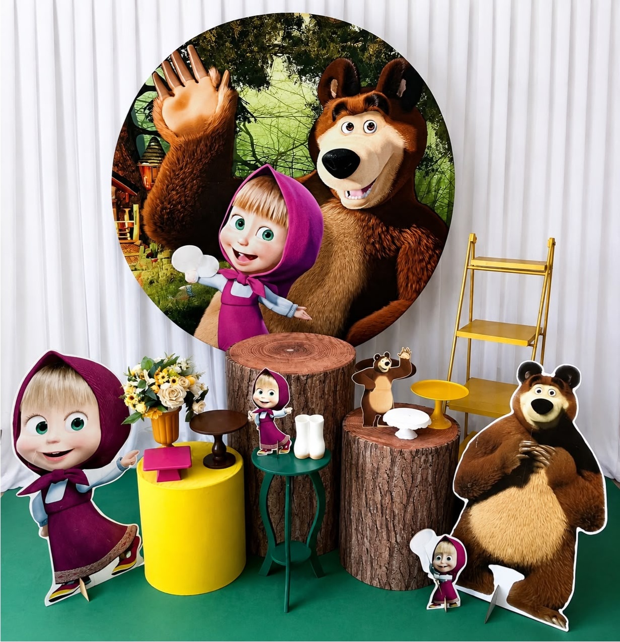Marsha E O Urso Kit Ouro 1 - Olaf Decoracao e pegue monte 