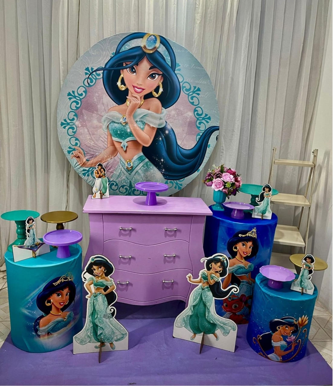Kit Princesa Jasmine Sublime - Olaf Decoracao e pegue monte 