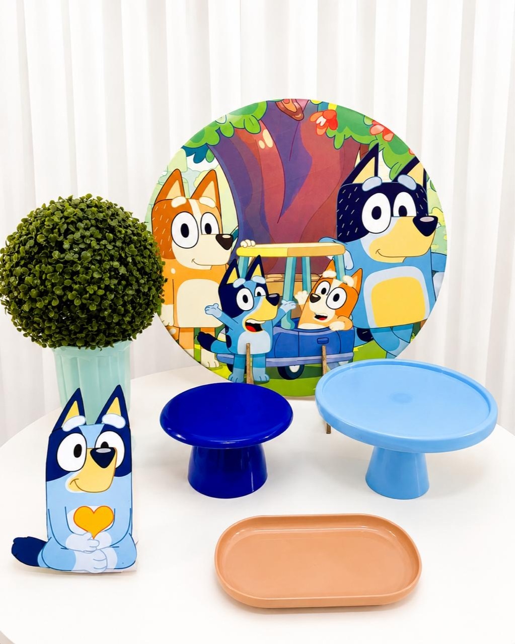 Kit Mesa Cachorinho Bluey - Olaf Decoracao e pegue monte 