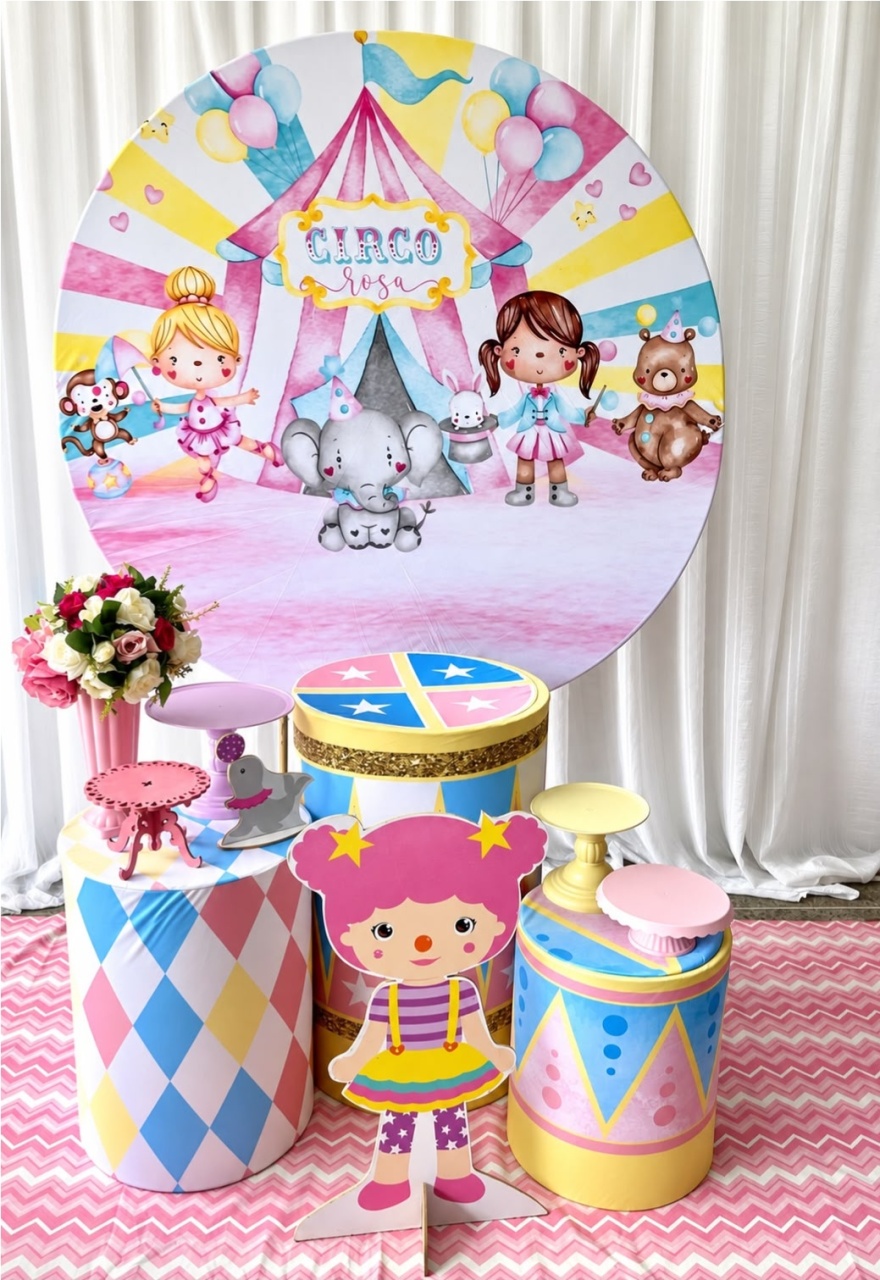 Kit Circo Menina Prata - Olaf Decoracao e pegue monte 