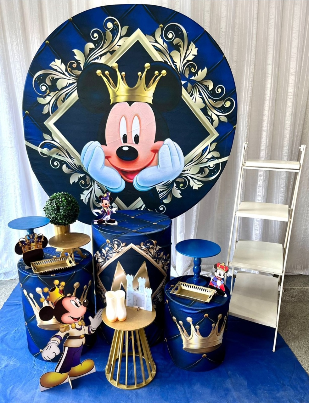 Kit Mickey Realeza Ouro - Olaf Decoracao e pegue monte 