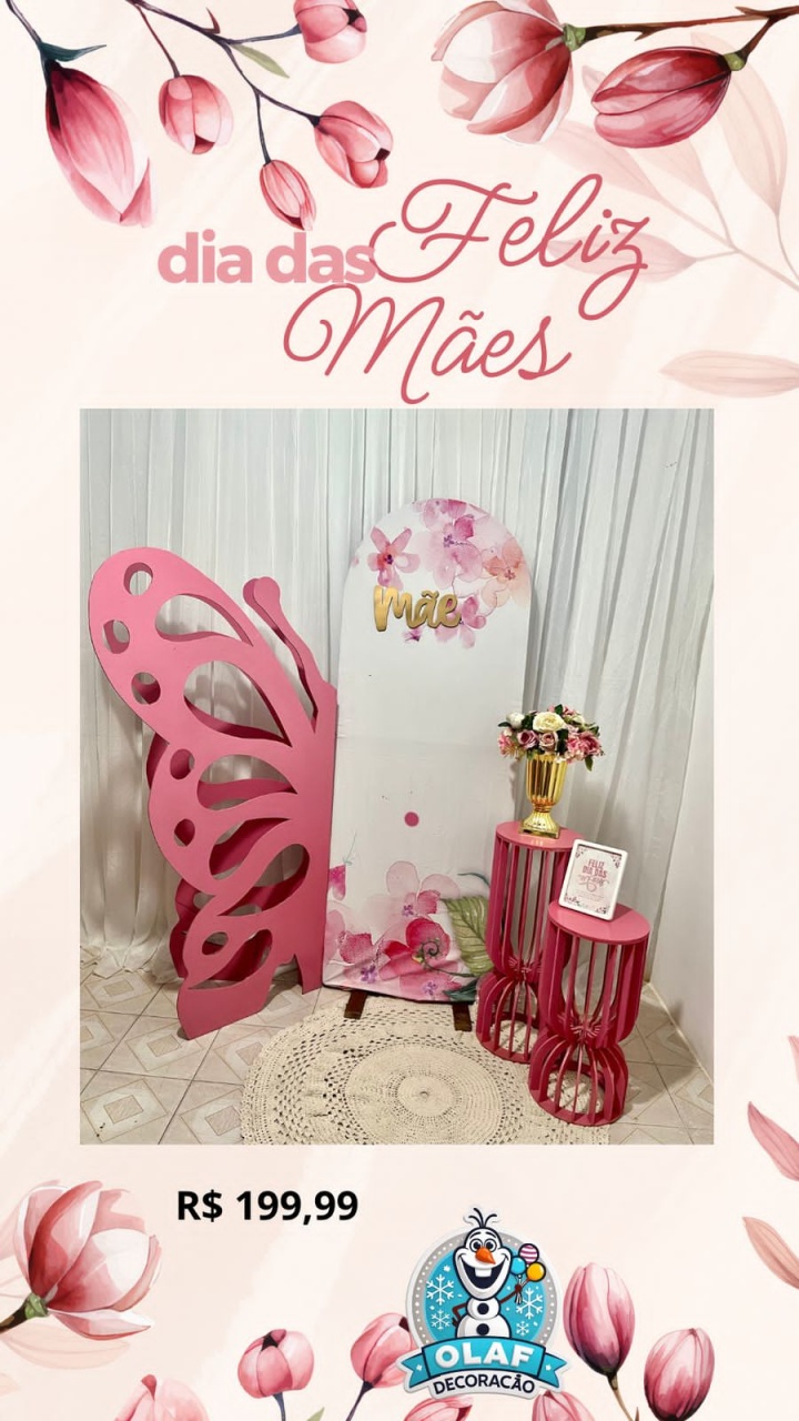 Kit Dias das Mães - Olaf Decoracao e pegue monte 