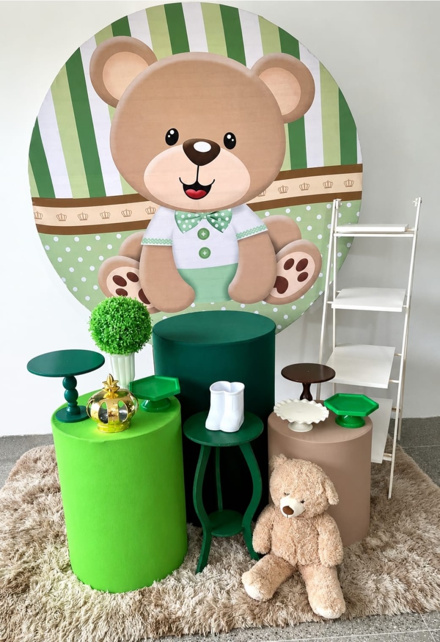 Kit Urso Verde Ouro - Olaf Decoracao e pegue monte 