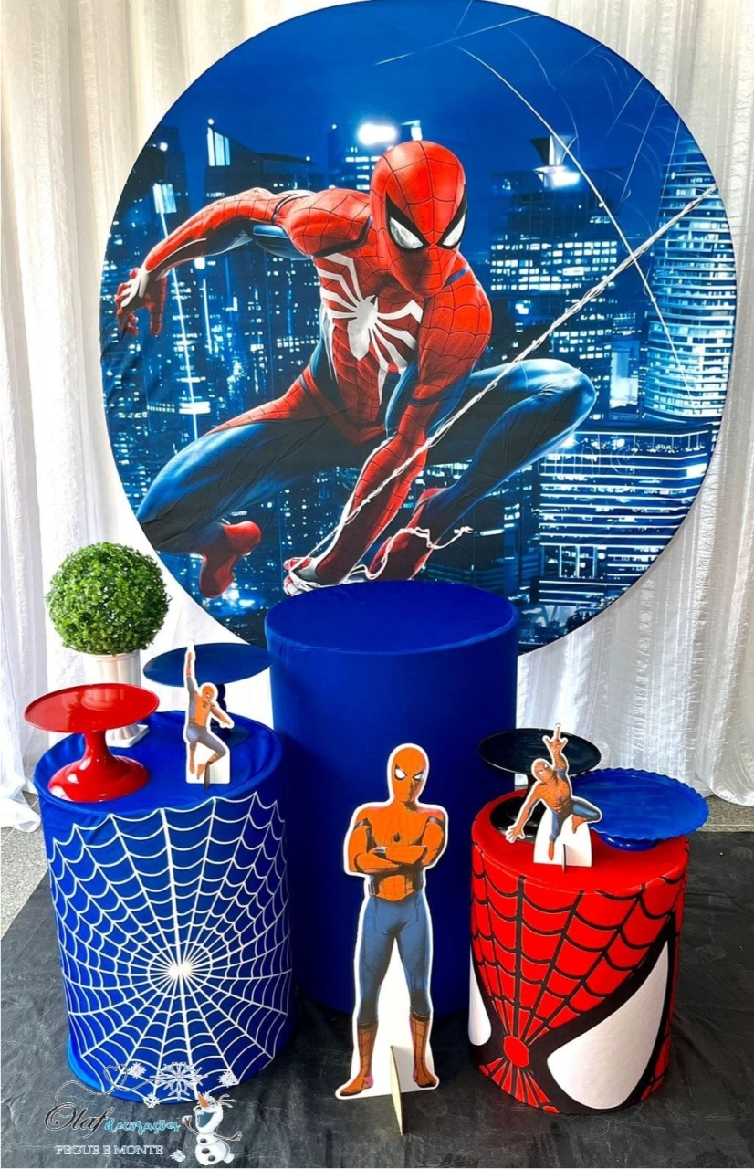 Homem Aranha Kit Prata - Olaf Decoracao e pegue monte 