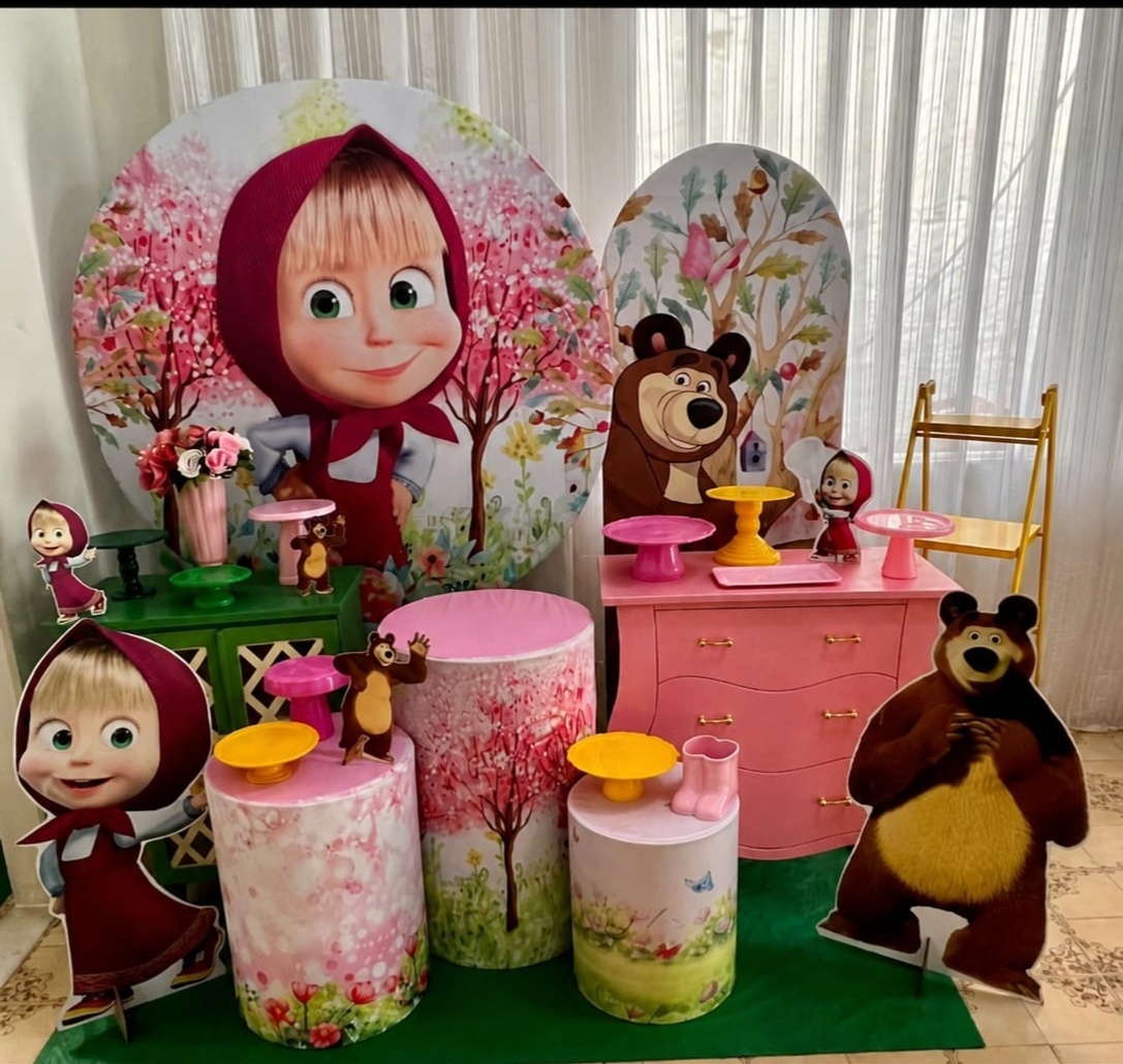 Marsha E O Urso Kit Luxo - Olaf Decoracao e pegue monte 