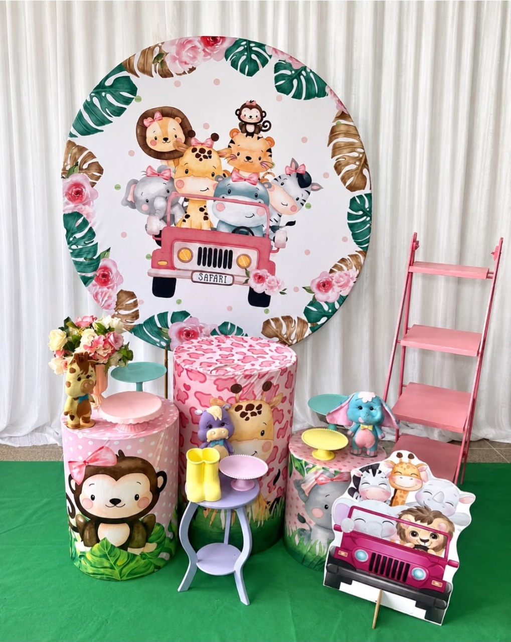 Kit Safari Menina Ouro - Olaf Decoracao e pegue monte 